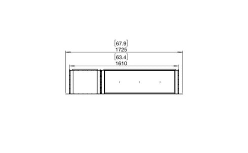 Ecosmart Fire Flex 60SS.BXL Single Sided Fireplace Insert - Black Finish / Black Burner - ESF.FX.60SS.BXL.B